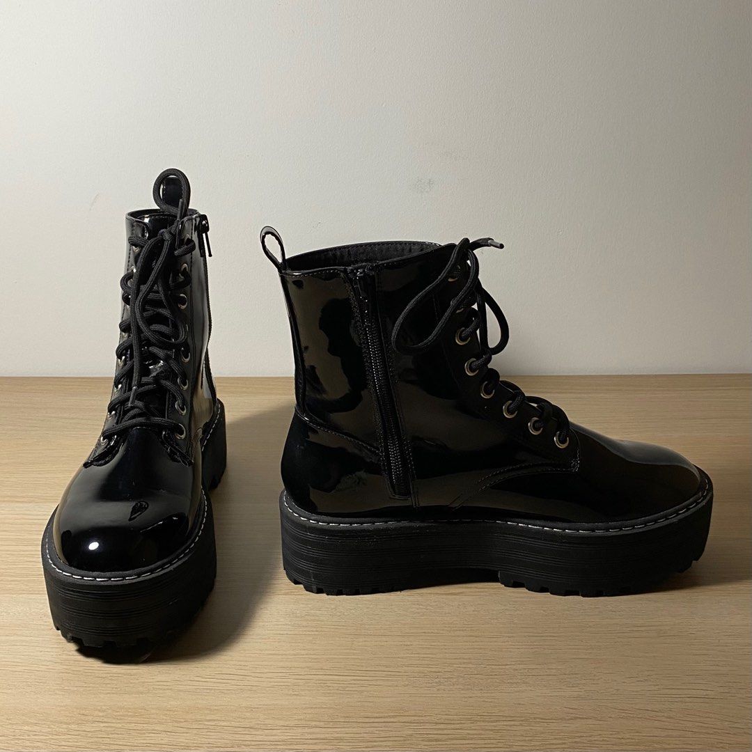 H M chunky combat boots size EU38 Women s Fashion Footwear