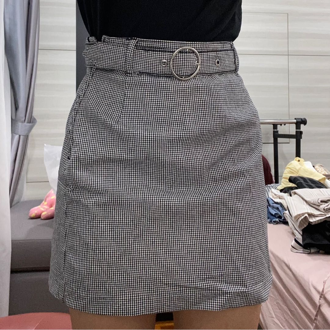 Checkered belt hot sale h&m