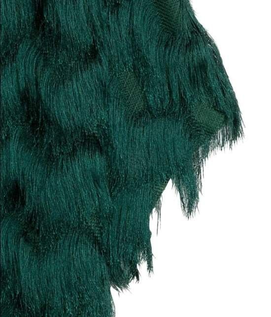 REPRICED! H&M Emerald Green Fringe Mini Dress, Women's Fashion, Dresses &  Sets, Dresses on Carousell