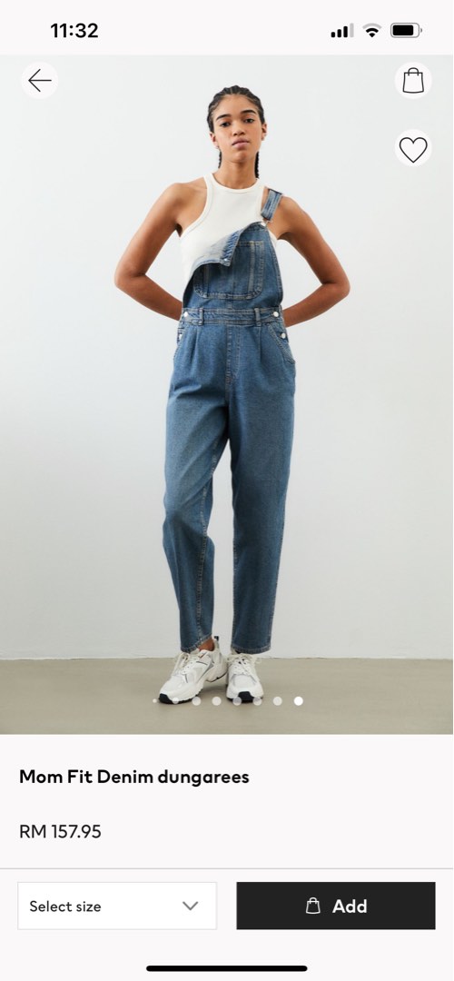 Mom fit dungarees hot sale