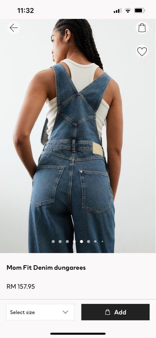 Mom fit dungarees discount