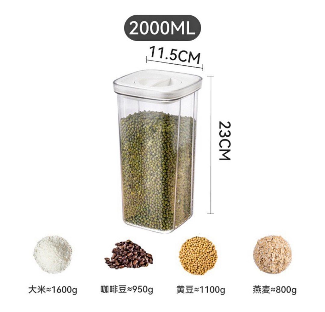 Stackable Airtight Twist Lock Transparent Food Storage Container ...