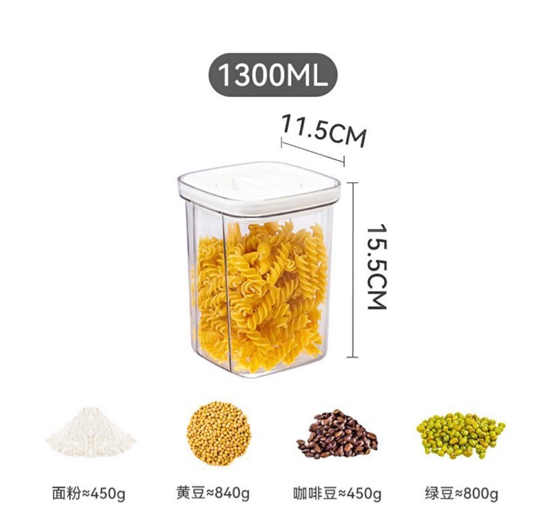 Stackable Airtight Twist Lock Transparent Food Storage Container ...
