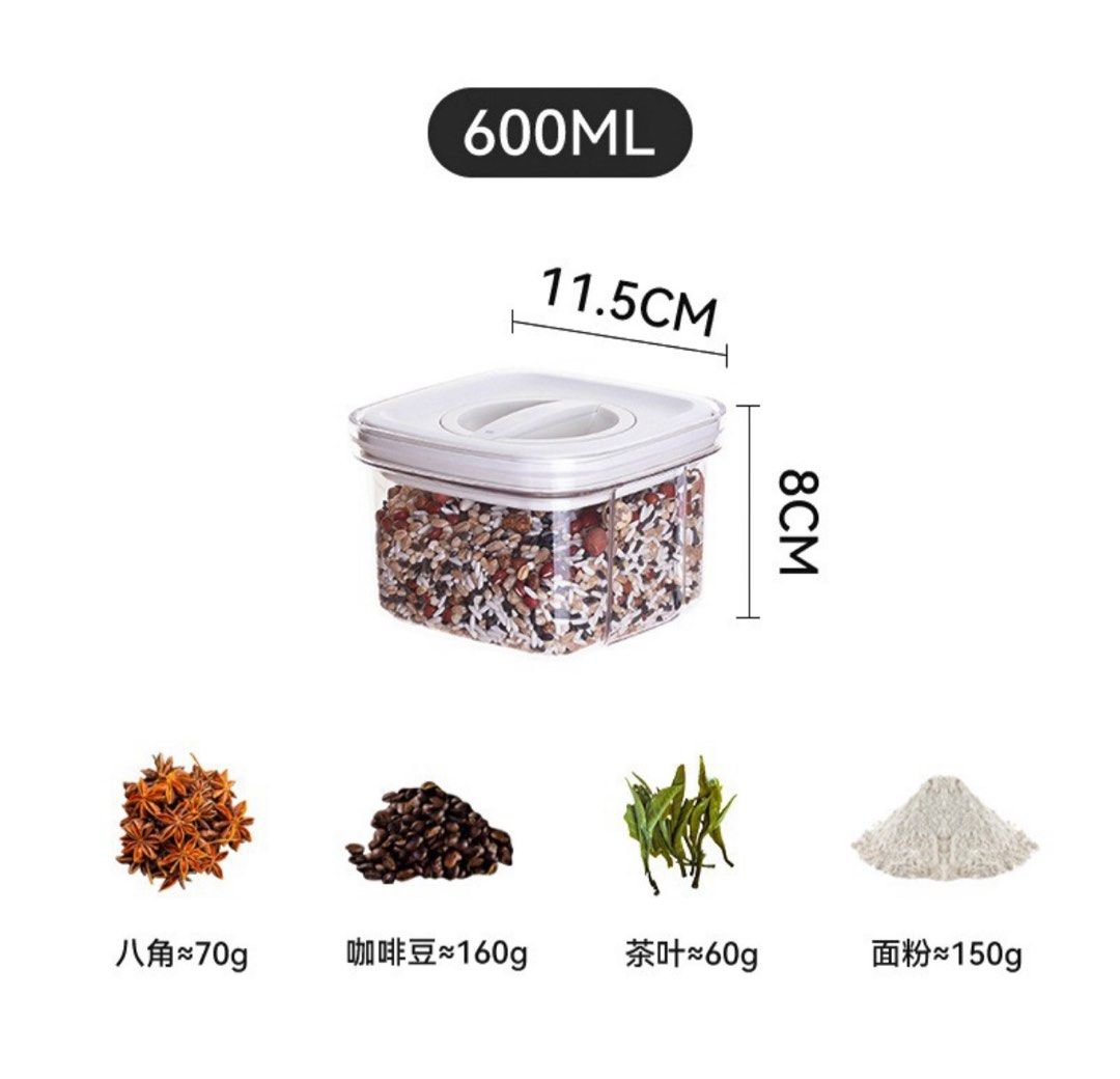 Stackable Airtight Twist Lock Transparent Food Storage Container ...