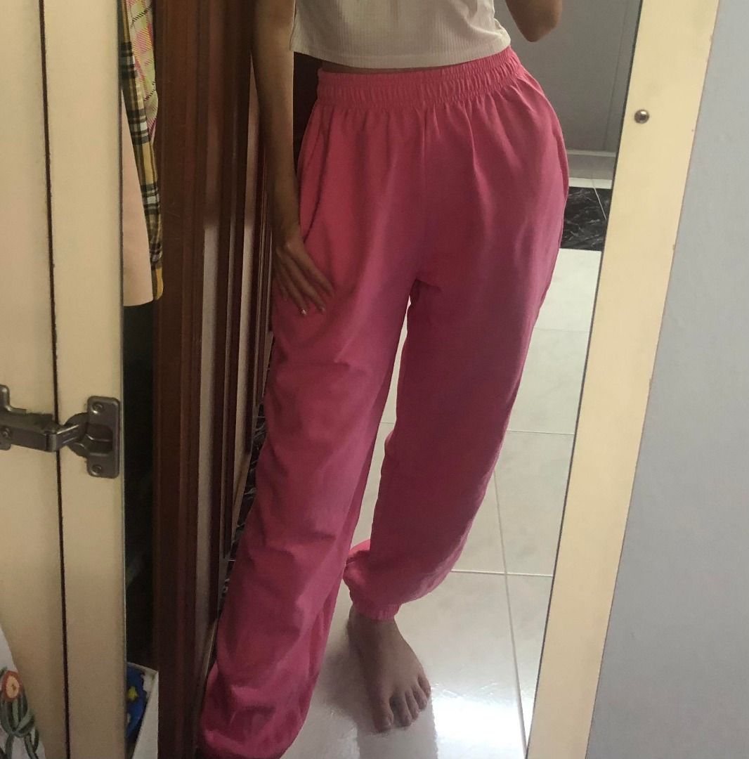 I SAW IT FIRST bright pink oversized joggers Women s Fashion