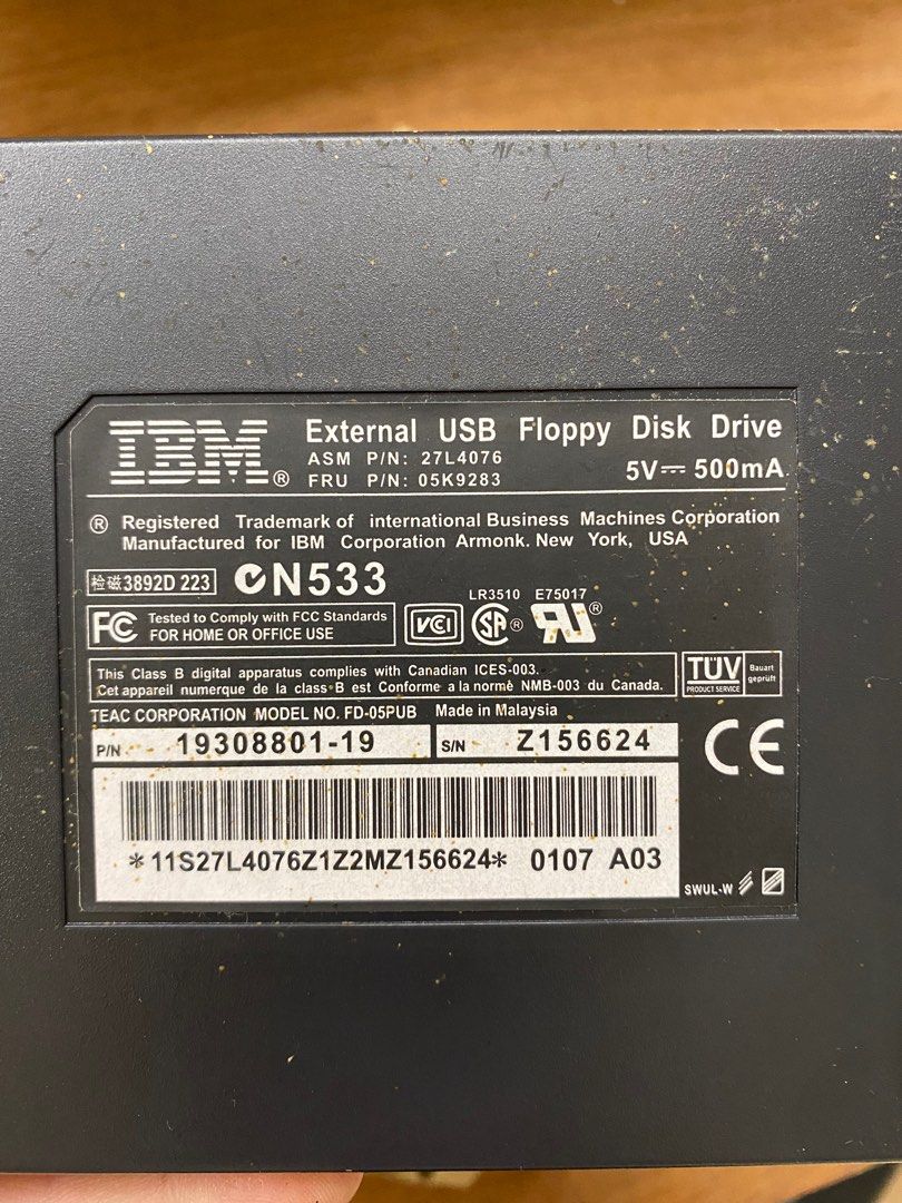 IBM USB External Floppy Disk drive, Computers & Tech, Parts
