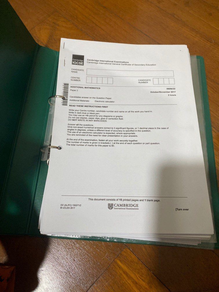 Igcse additional mathematics past papers and mark scheme hobbies
