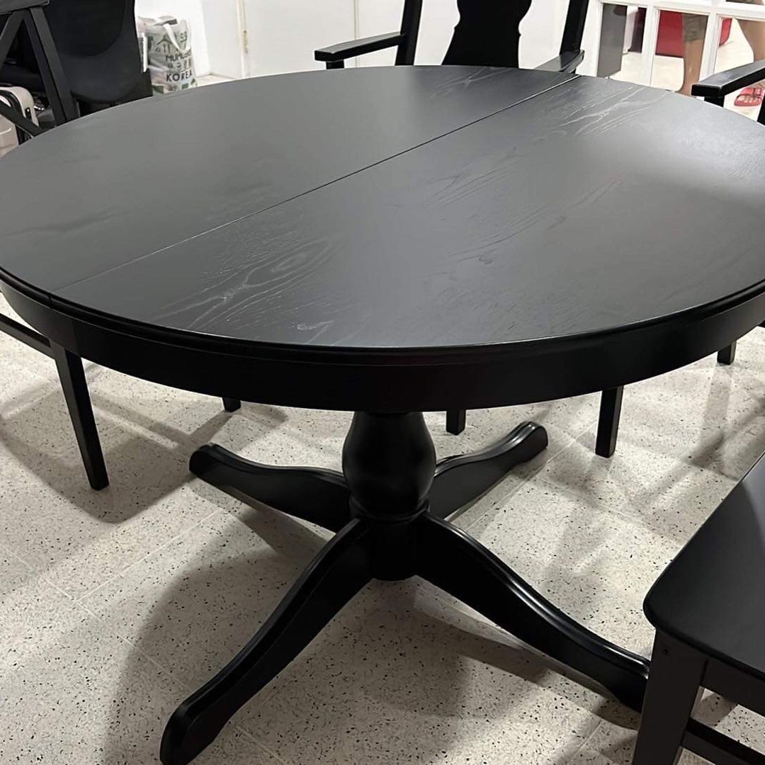 Ikea extendable wood table, Furniture & Home Living, Furniture, Tables