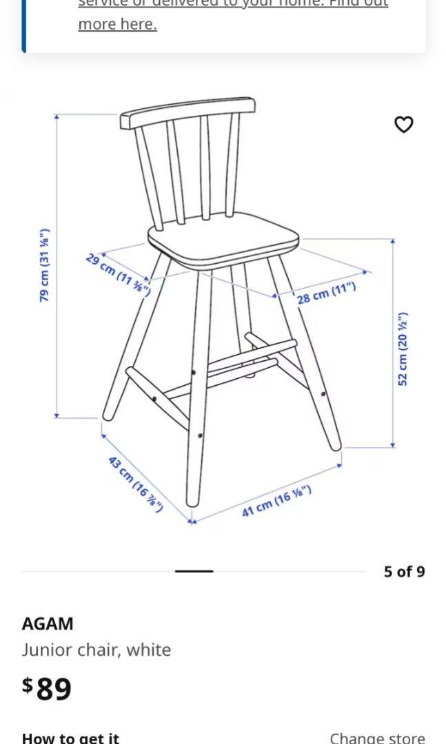Ikea junior chair red, Furniture & Home Living, Furniture, Chairs on