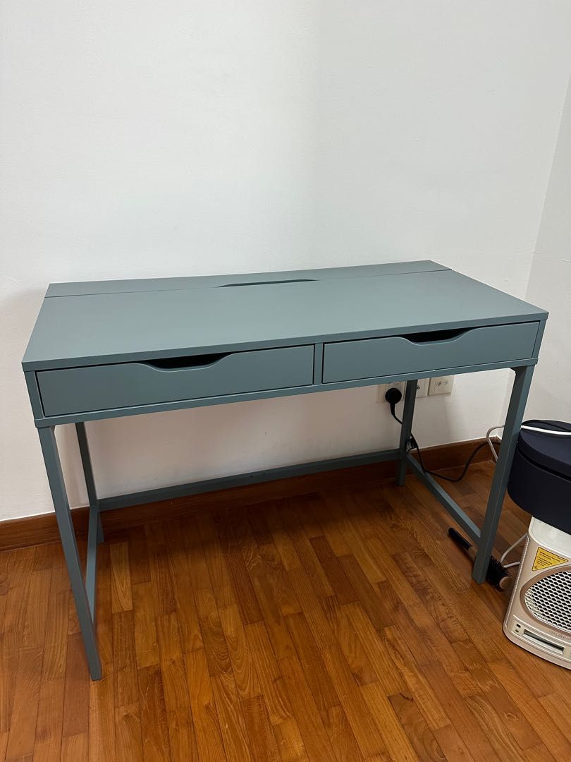 IKEA study desk Alex turquoise 1m desk table kids, Furniture & Home