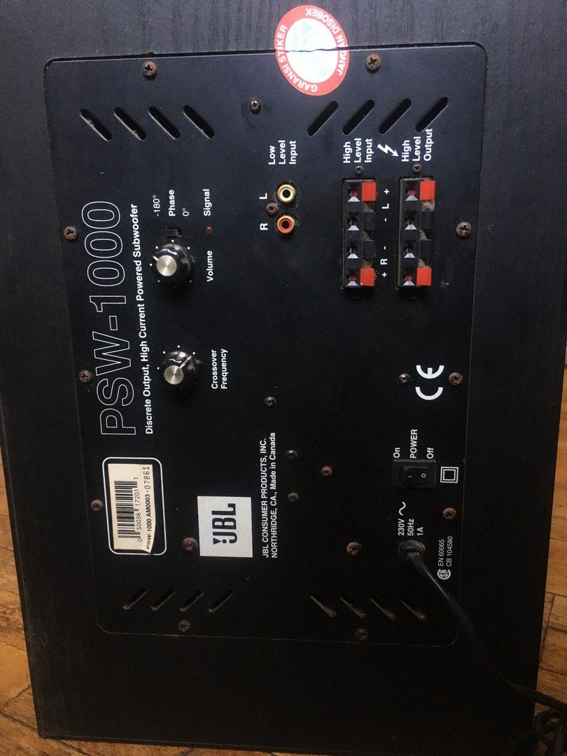 JBL PSW1000 Home Theatre Subwoofer, Elektronik, Audio di Carousell