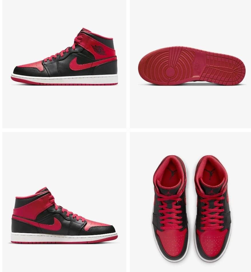 Jordan 1 Mid Banned, Men's Fashion, Footwear, Sneakers on Carousell