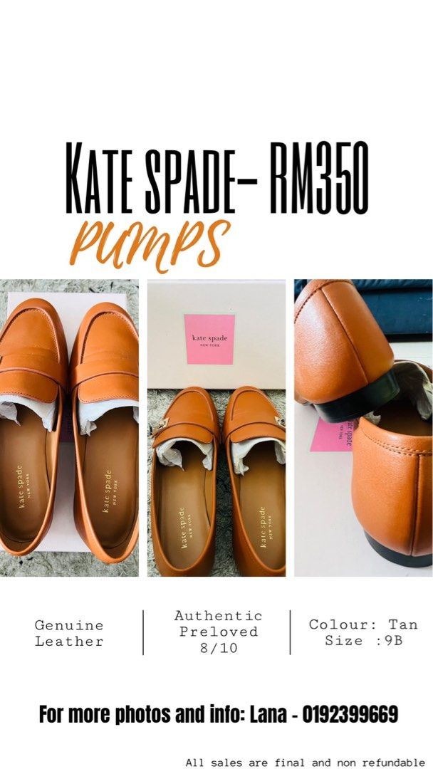 Kate Spade Beige Genuine Leather Pumps, Luxury, Sneakers & Footwear on  Carousell