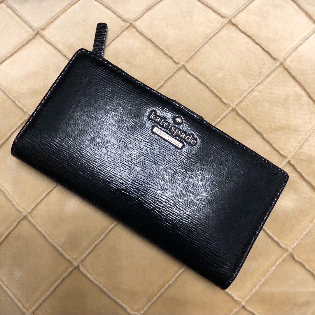 Kate Spade Black Patent Wallet, Women's Fashion, Bags & Wallets, Wallets &  Card holders on Carousell