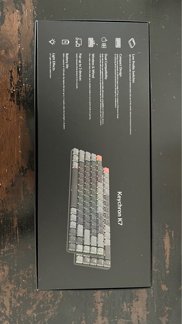 Keychron K7 Ultra-Slim Wireless RGB Low Profile Hot-Swappable Keyboard  Gateron Brown, Computers  Tech, Parts  Accessories, Computer Keyboard on  Carousell