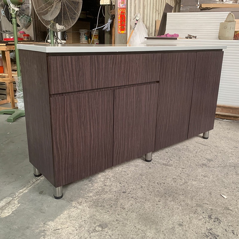 Kitchen Cabinet 4/3/2Door Storage Cabinet Dark Brown/Wood Brown