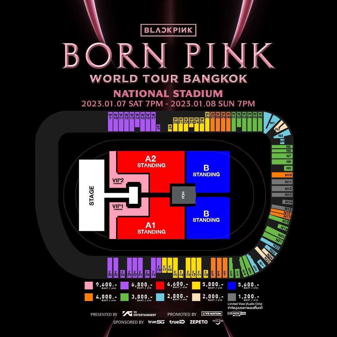 Last min sale: [CAT B] Blackpink Bangkok concert ticket 7/1/2023 ...