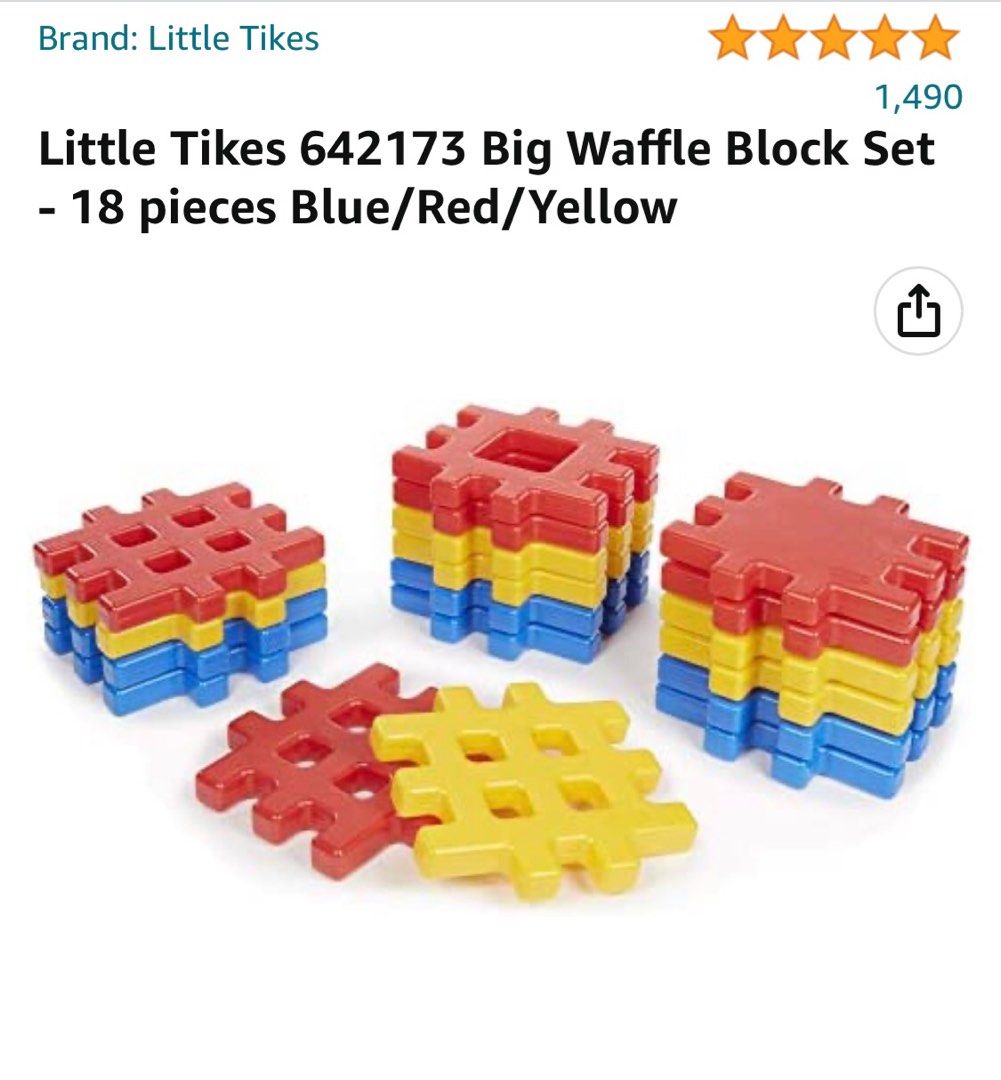 Little Tikes Big Waffle Block Set, Hobbies & Toys, Toys & Games on