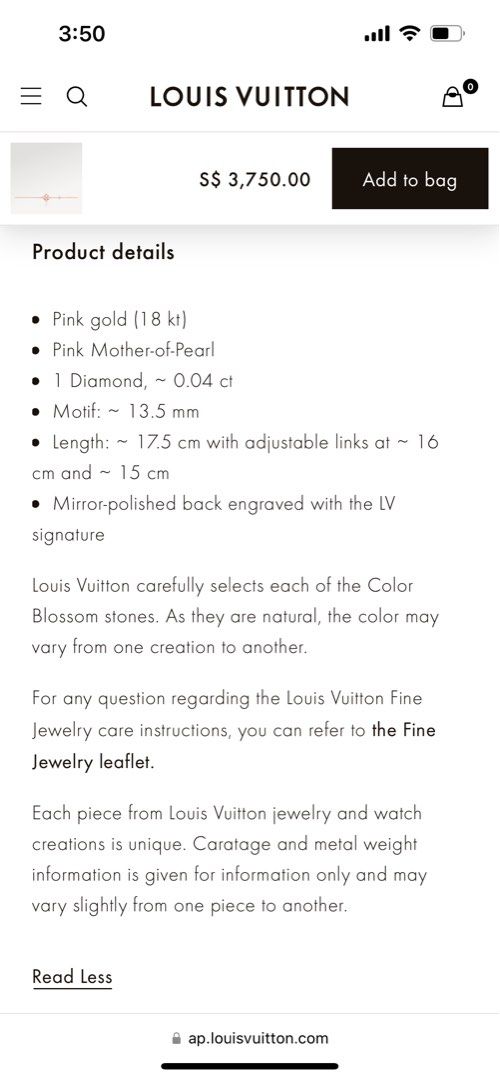 Louis Vuitton 18K Diamond Mother of Pearl Color Blossom BB Star Bracelet -  18K Rose Gold Charm, Bracelets - LOU312794