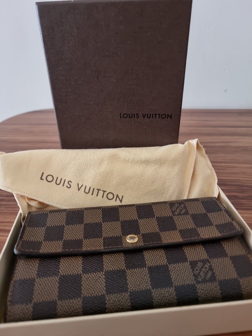 Louis Vuitton Damier Ebene Sarah Wallet, Luxury, Bags & Wallets on Carousell