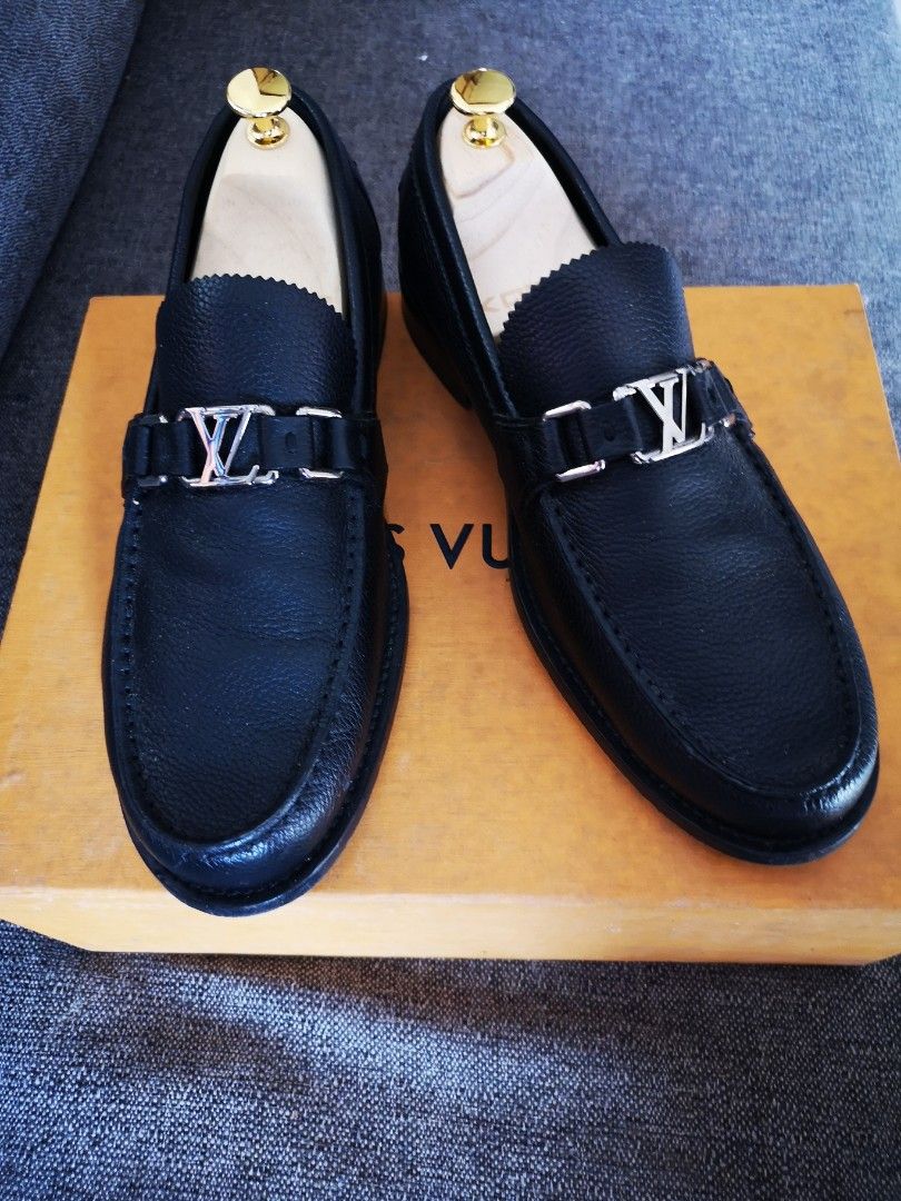 NEW LOUIS VUITTON LOAFERS 9 43 SMALL TRUNK CLASP LOAFERS Black