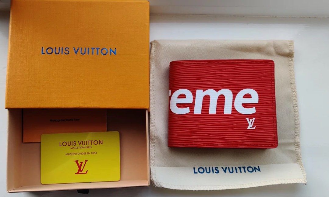Supreme x LV Wallet (Black), Men's Fashion, Watches & Accessories, Wallets  & Card Holders on Carousell