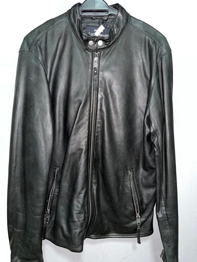 Lucky Brand real lamb leather jacket Men s Fashion Coats