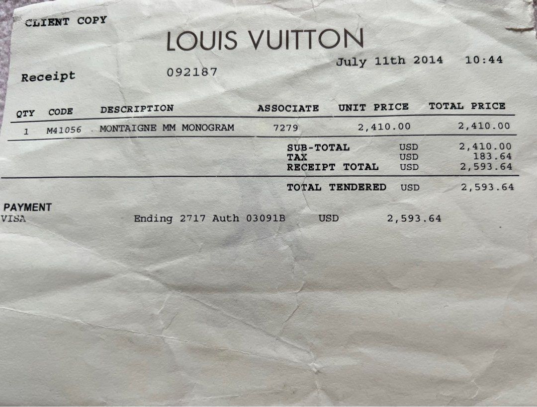 M41056 Louis Vuitton 2014 Monogram Canvas Montaigne Bag MM