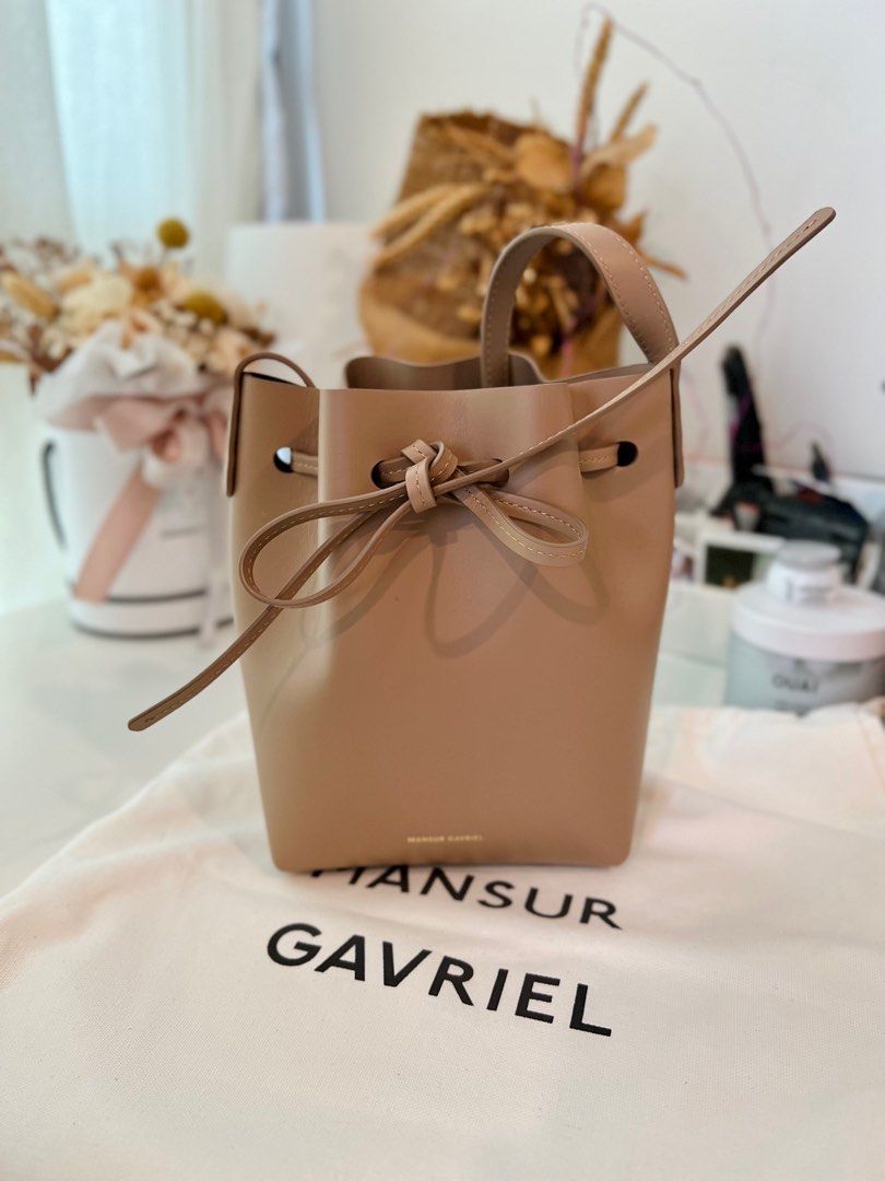 Mansur Gavriel Mini Bucket, Beige