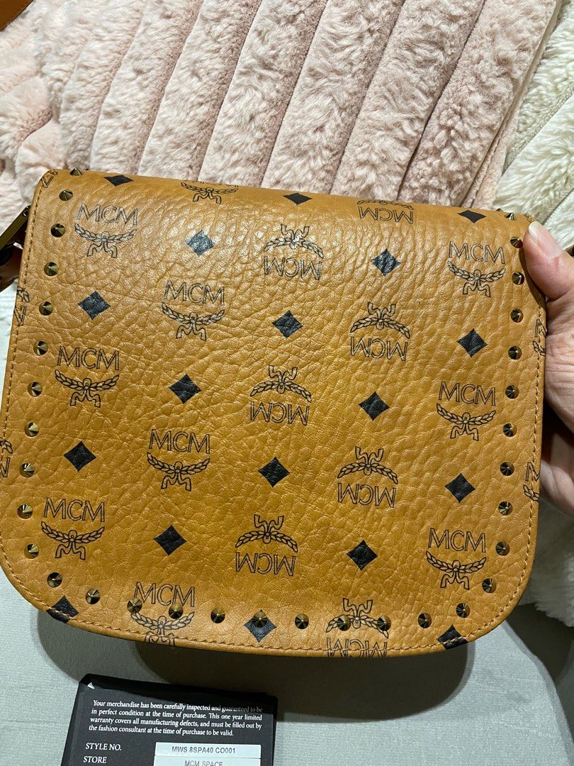 Mcm round cheap crossbody bag