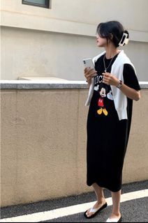 Mickey black long dress
