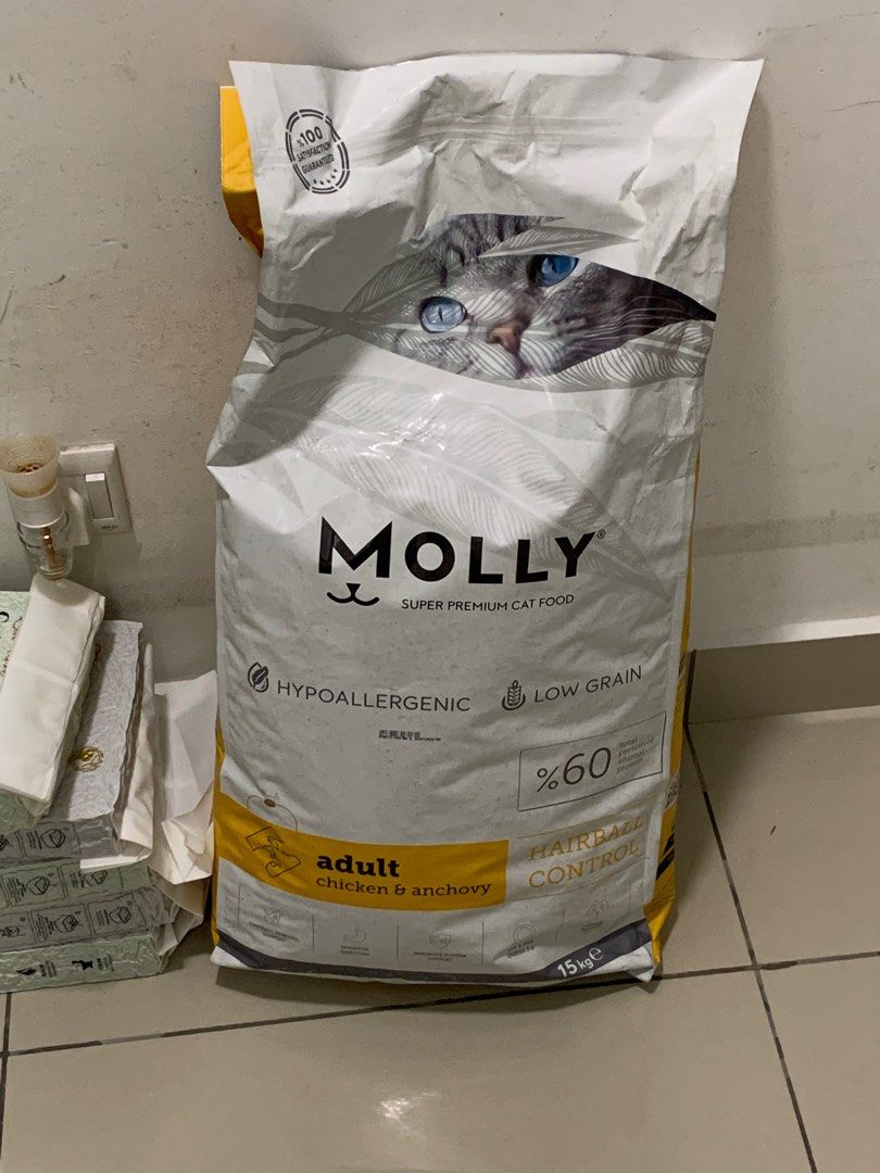 Molly cat food ( chicken & anchovies 15kg ), Pet Supplies, Pet Food on