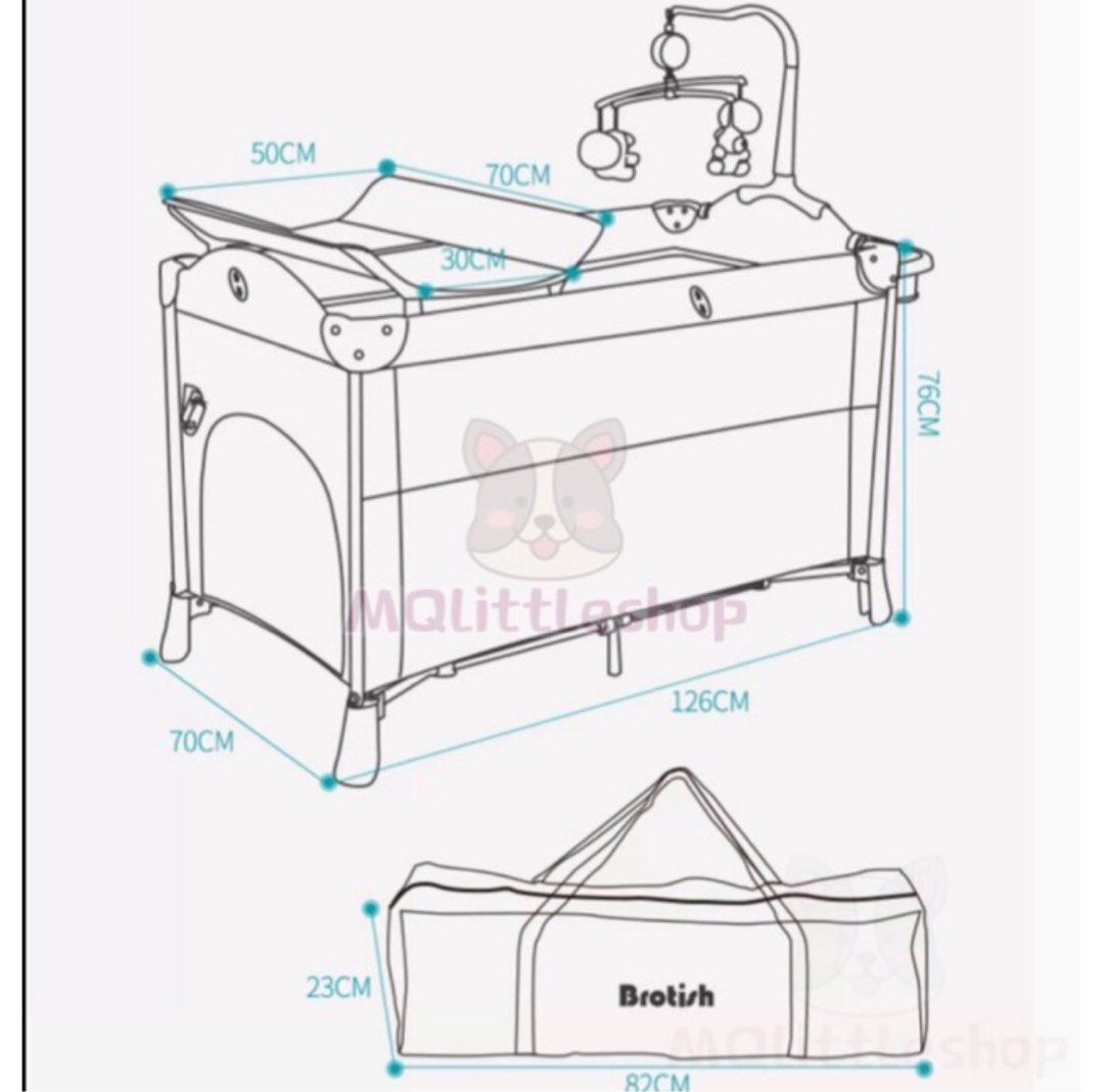 Multifunctional Baby Cot Playpen, Babies & Kids, Baby Nursery & Kids
