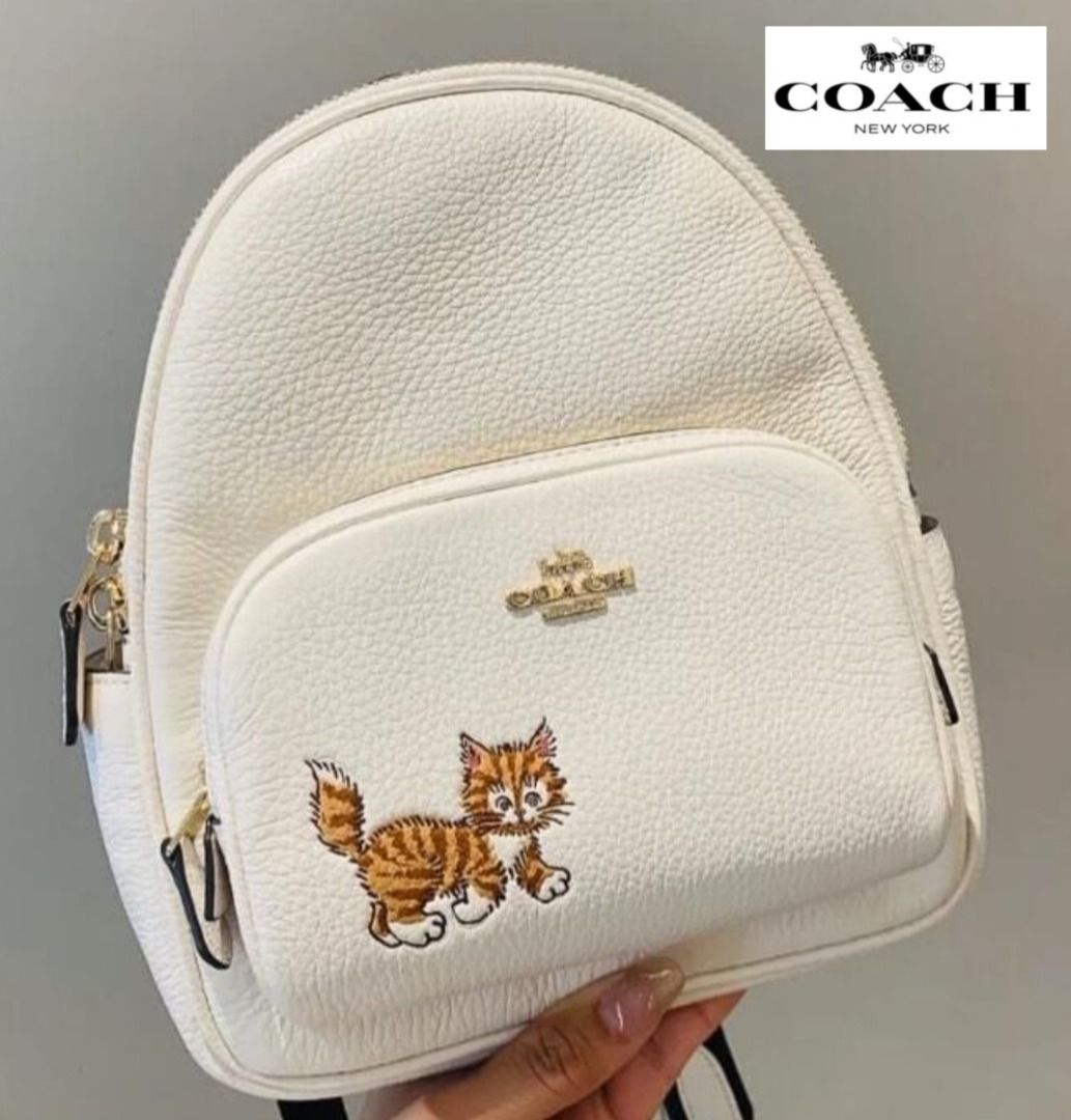 Coach Mini Court Backpack w/Dancing Kitten COACH® Outlet | Mini Court Backpack With Dancing Kitten main image 3