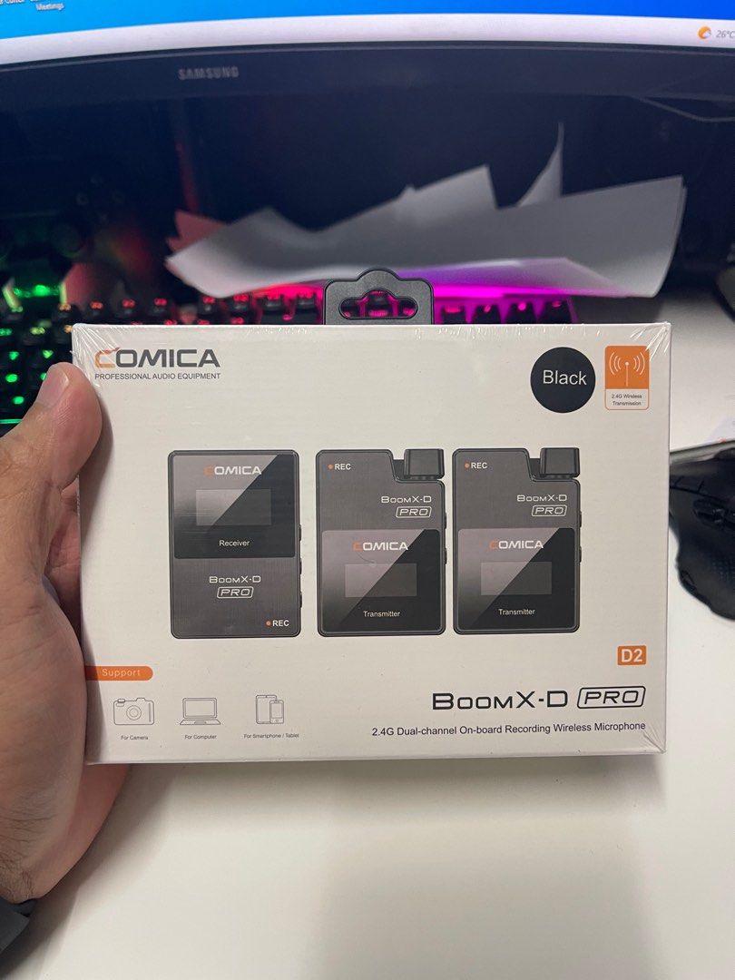 New Comica BOOM XD PRO D2. (2 Trasnmitter), Photography, Video Cameras