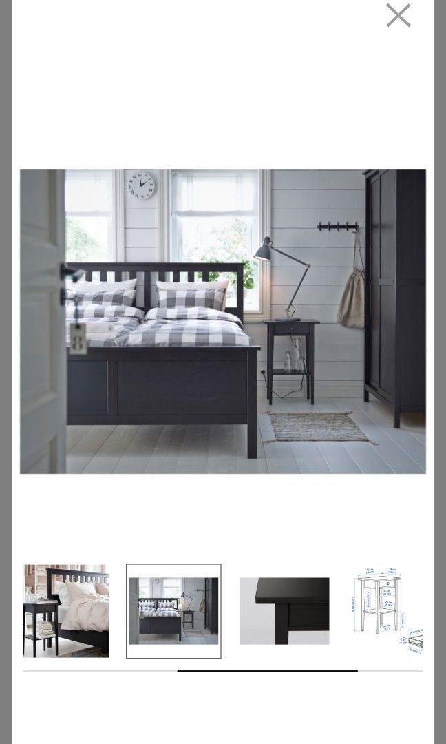 New in box Ikea hemnes bedside table, Furniture & Home Living