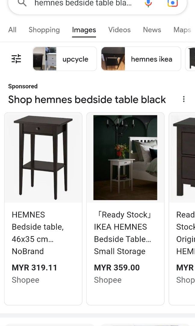New in box Ikea hemnes bedside table, Furniture & Home Living