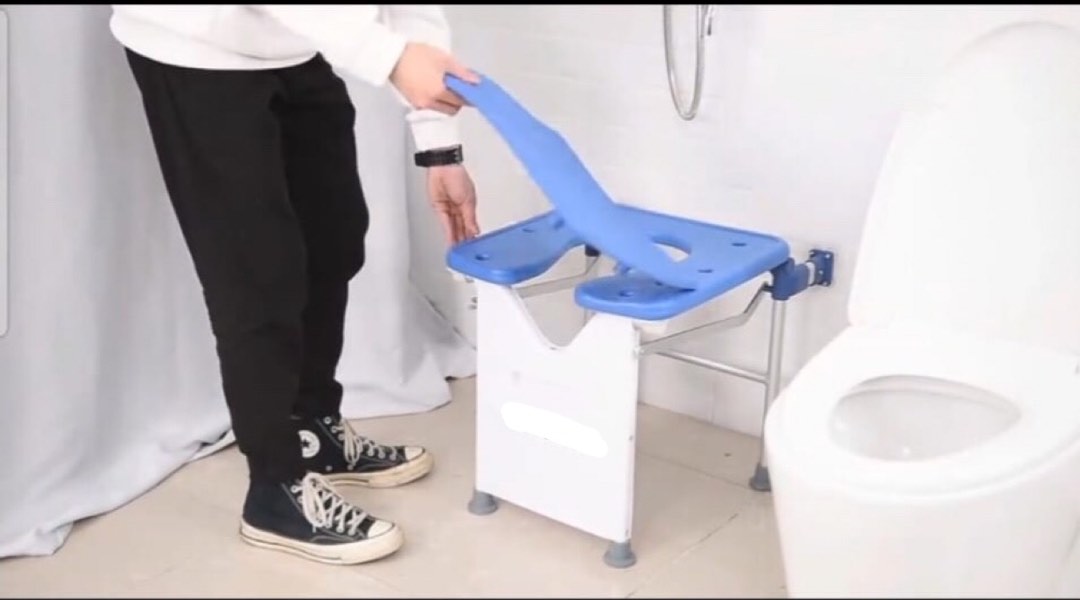 Wall mounted folding toilet chair outlet