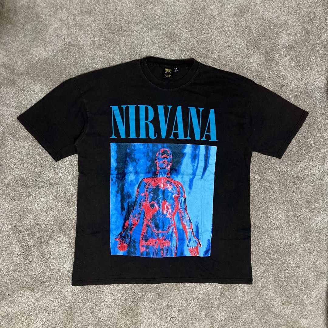 Nirvana Sliver Cotton On Oversized Vintage Band Shirt, Men's