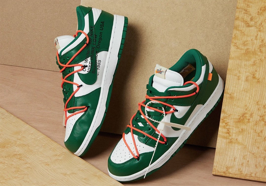 off white green nike dunks