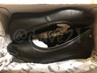 (ON HAND) Unused Hush Puppies Leather Black Flats Shoes Doll Shoes Yvette Toe Cap Authentic US 10 / 25 cm / EU 40