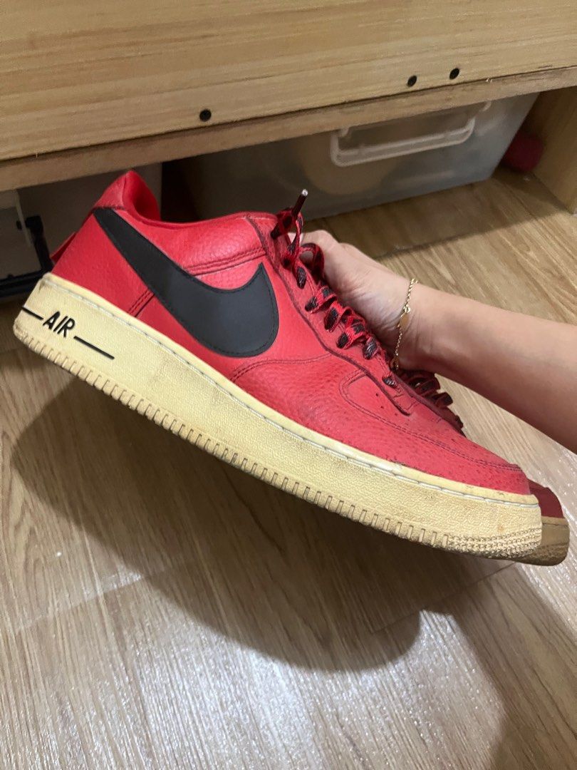 Original Nike Air Force 1 Low NBA University Red, Men's Fashion