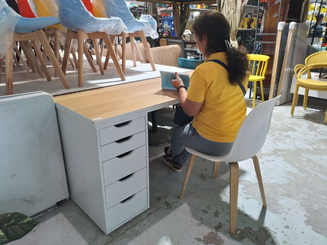 Ovela Study/Work Desk with Drawers, Furniture & Home Living