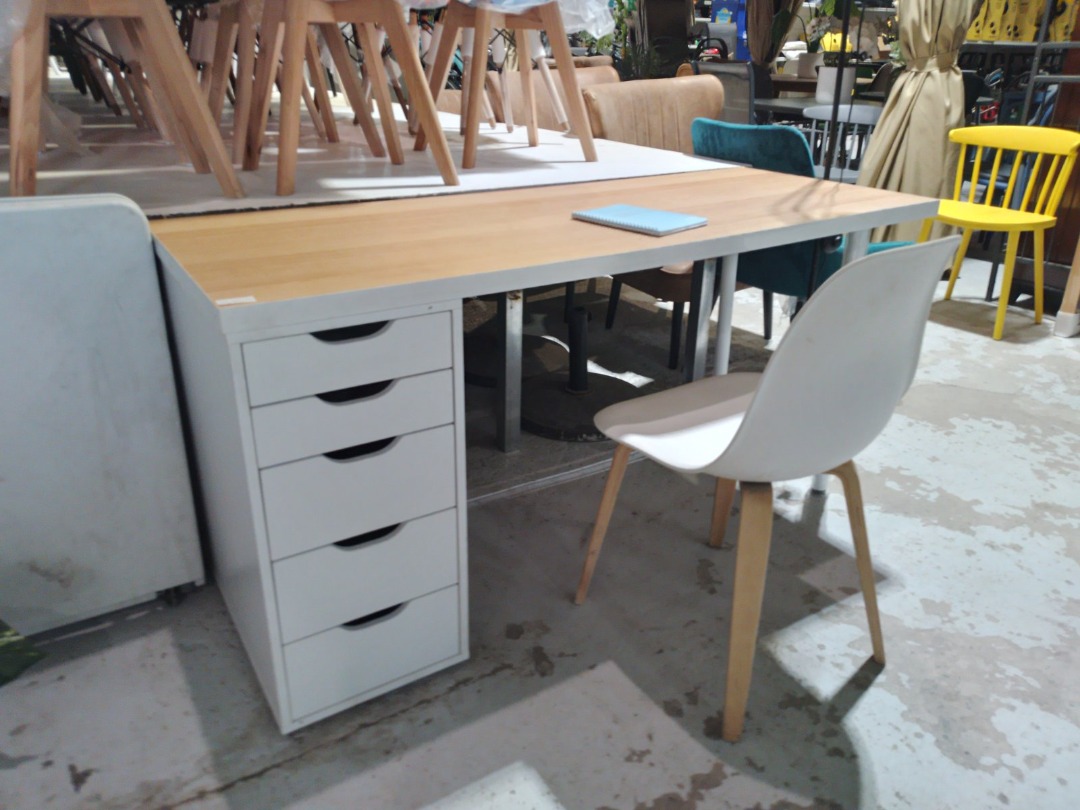 Ovela Study/Work Desk with Drawers, Furniture & Home Living