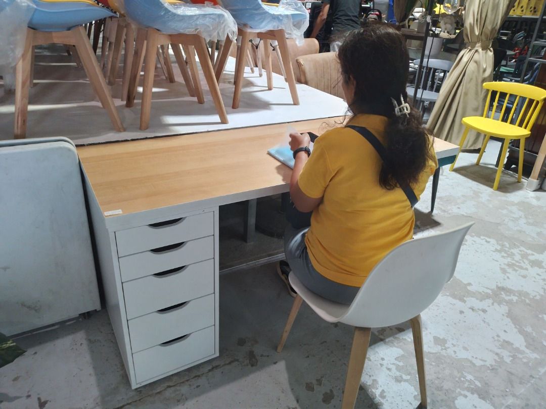 Ovela Study/Work Desk with Drawers, Furniture & Home Living