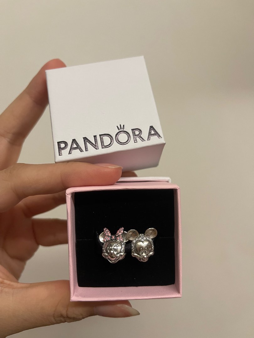 Pandora Mickey and Minnie Clips, Women's Fashion, Jewelry & Organisers ...