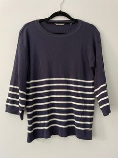 Pepe Jeans Navy Striped Jumper Size XS