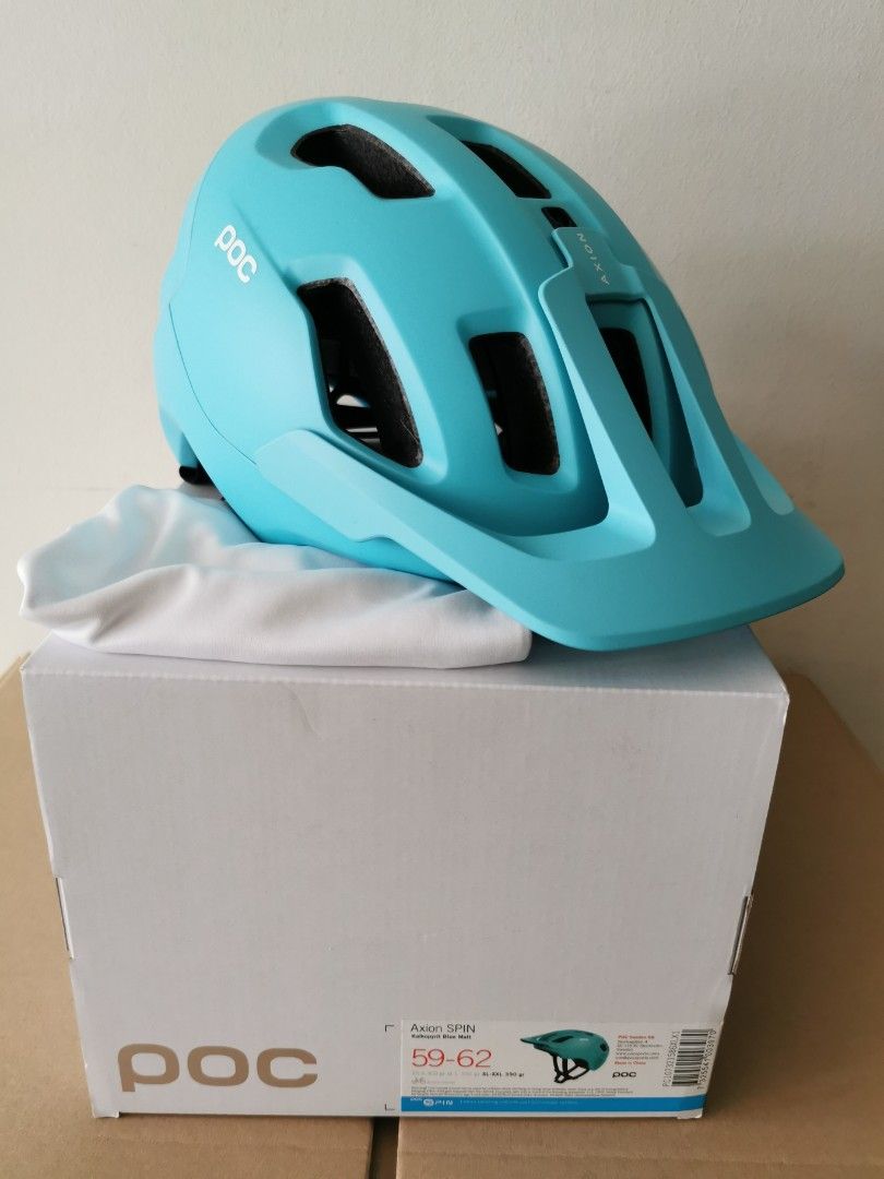 POC Axion Spin MTB Helmet (Category: Bicycles) located in Quezon City. Submitted by thecloset.88 (Listing ID 1207667134, Image 2). Description: Bnew POC Axion Spin MTB Helmet, color: Kalkopyrit Blue Matt, size: 59-62 XL with adjustable strap. For sale only.