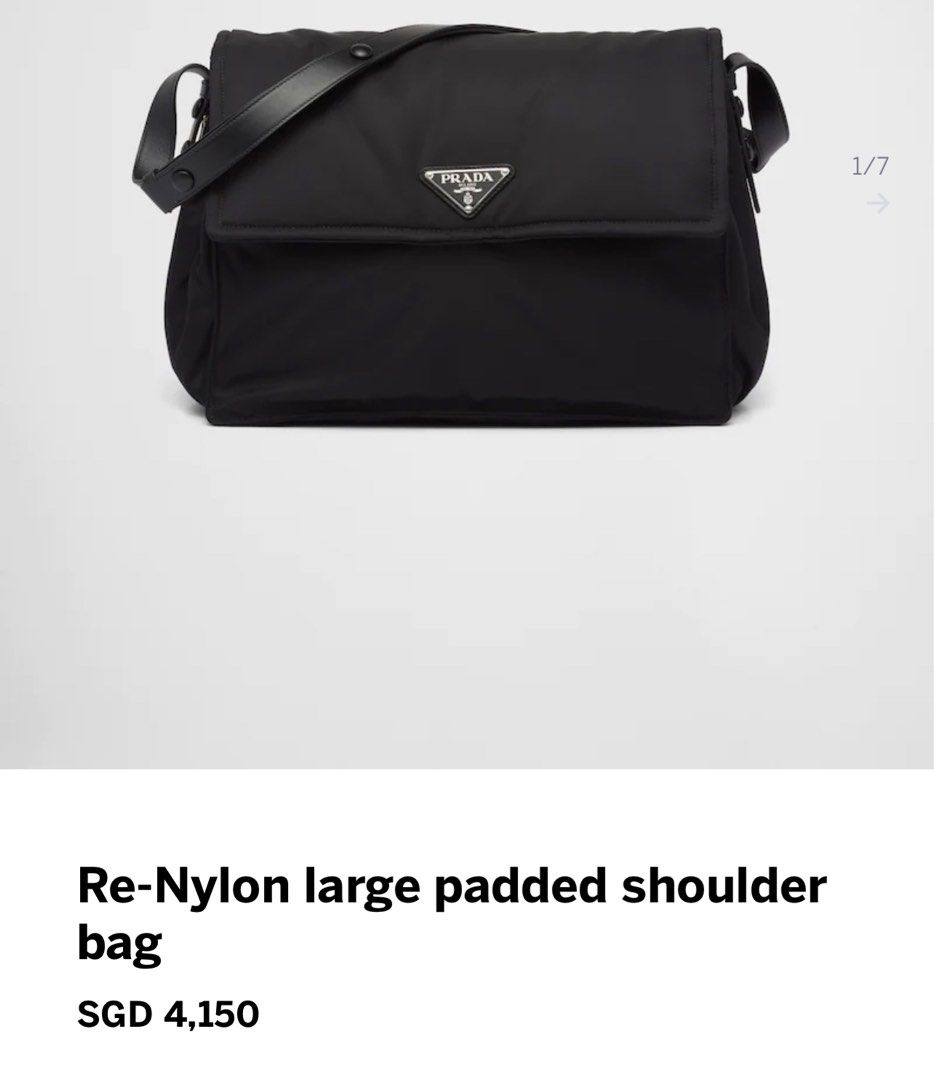 Re-Nylon large padded shoulder bag