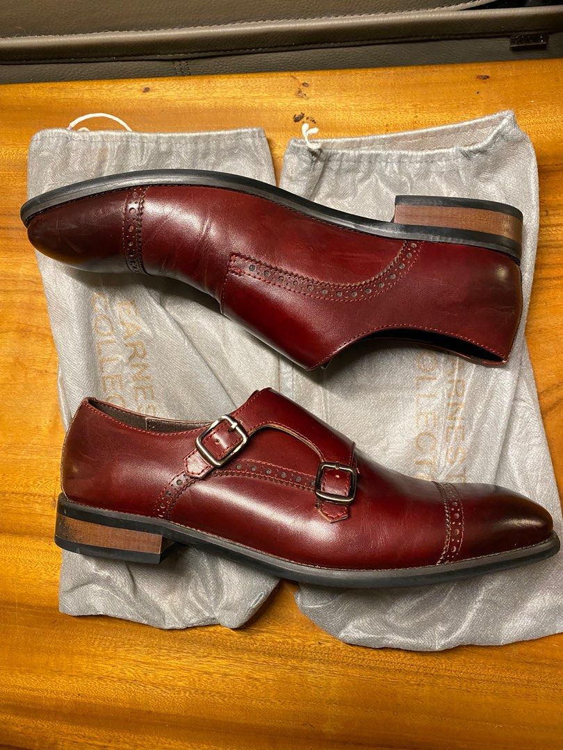 Maroon monk 2024 strap shoes